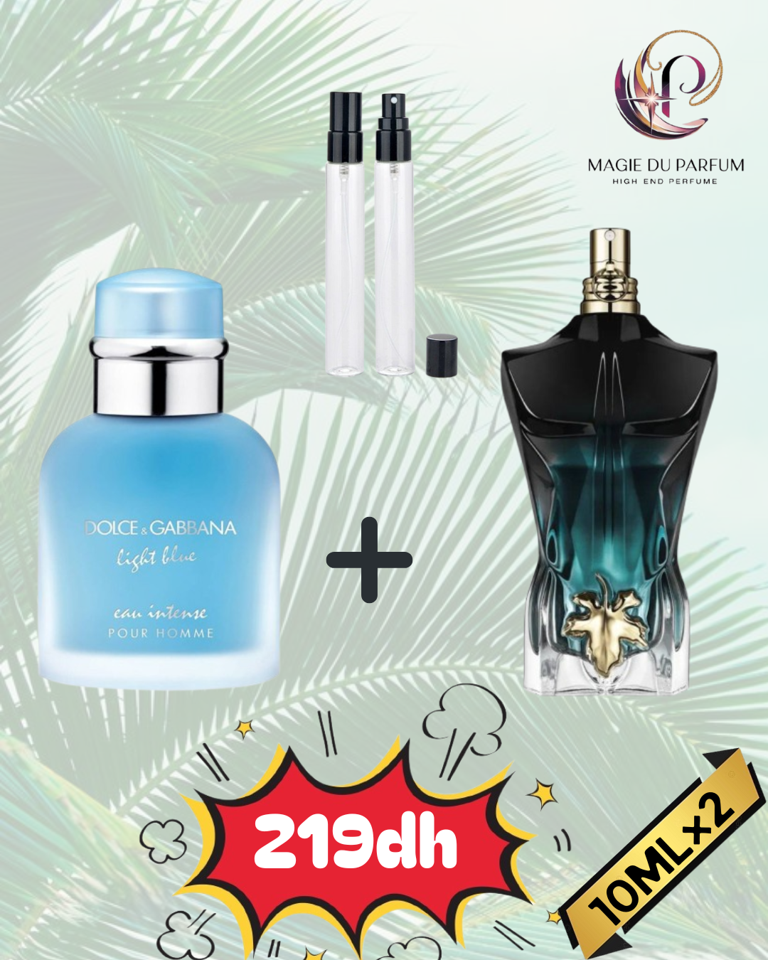 10ml Dolce & Gabbana Light Blue Intense+10ml JPG Le Beau Le Parfum