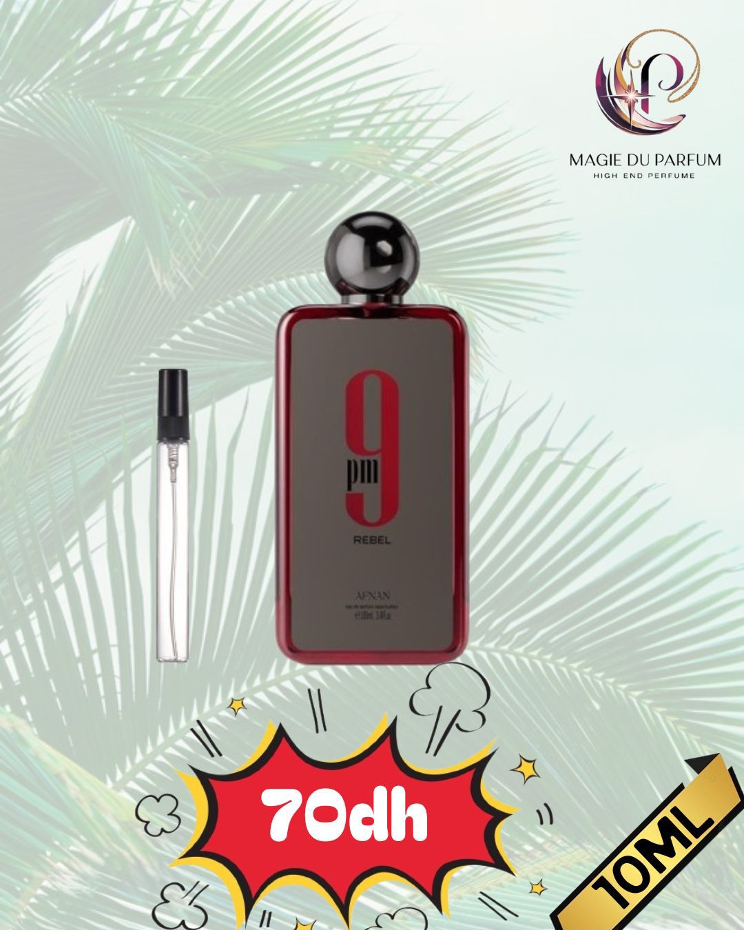 10ml Afnan 9Pm Rebel Eau De Parfum