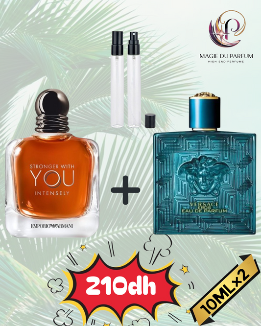 10ml Versace Eros EDP + 10ml Armani Stronger With You Intensely