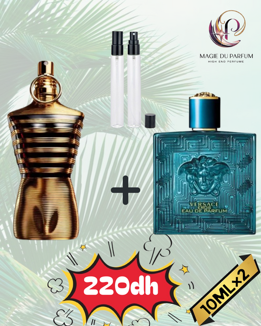 10ml JPG Le Male Elixir + 10ml Versace Eros EDP